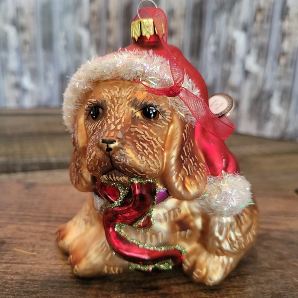 Glass Cocker Spaniel Christmas Ornament - Picture 2 of 3